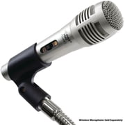 PYLE PMKS8 - Desktop Microphone Stand - Compact Table Mic Holder Mount with Flexible Gooseneck