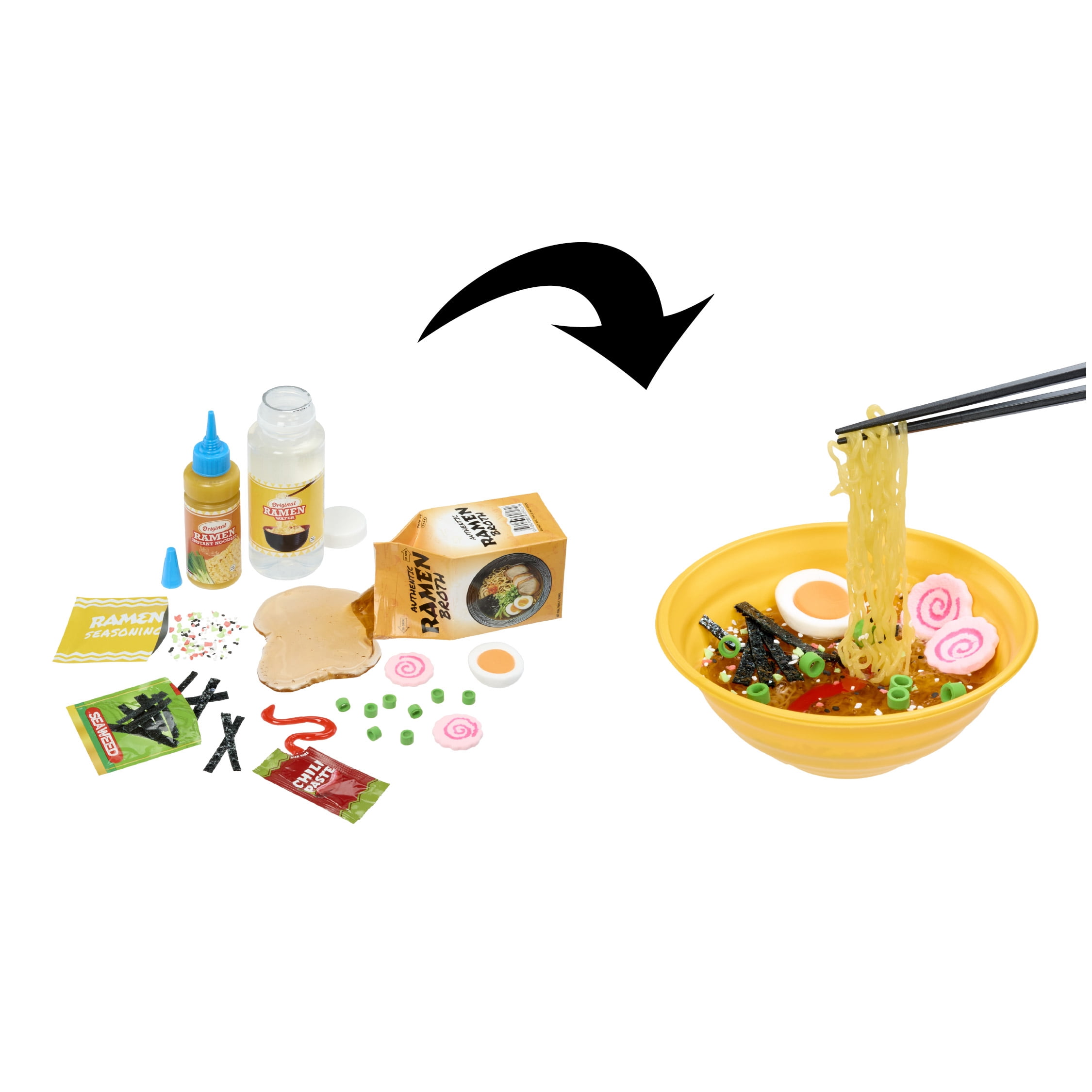 Slime Life Ramen DIY Slime Kit, Make, Smash, and Stretch Your Food, Ages 8+