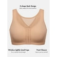 thumbnail image 3 of DELIMIRA Women's Inbarely Plus Posture Bras Front Closure Lightly Padded Wireless Full Coverage Bra, 3 of 6