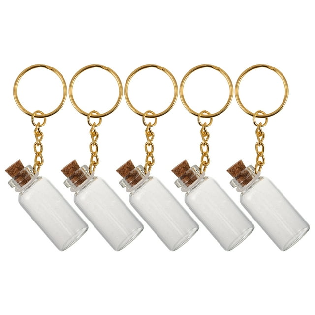 5pcs Mini Glass Bottle With Cork Lids Tiny Jars For Diy Crafts Wedding Favors Party Home Decorations Clear Small Glass Container With Lids