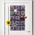 thumbnail image 2 of Abstract Hanging Pocket Organizer, Nested Ornamental Squares in Violet Shades, Printed Polyester Storage Bag with Pockets, 21" x 31", Quartz Mauve, 2 of 2