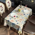 thumbnail image 2 of Pioneer Flower Floral Print Pattern Rectangle Tablecloth 60"x120", Waterproof Polyester Table Cloth, Wipeable Spillproof for Dining Camping Indoor Outdoor, 2 of 6