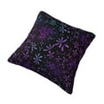 thumbnail image 3 of YFYANG Square Decorative Throw Pillow Case (Without Pillow Insert), Purple Vintage Floral Pattern Bedroom Sofa Car Cushion Cover, 24"x24", 3 of 9