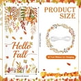 thumbnail image 3 of Hello Fall Door Cover Decorations Hello Autumn Door Banner Background Welcome Harvest Porch Door Sign Maple Leaves Front Door Cover for Thanksgiving Indoor Outdoor Decor Party Supplies, 3 of 6
