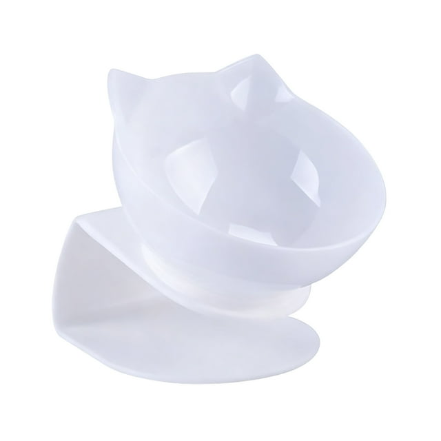 Bol Surélevé pour Chat avec Design Incliné pour une Alimentation Confortable et un Nettoyage Facile, Gamelle pour Animal