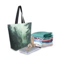 thumbnail image 2 of FORMRS Womens Canvas Tote Bag with Zipper Inner Pocket Shoulder Handbag, Green Forest, 2 of 7