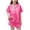 Hot Pink, variant on ZQUUVOU Kids Silk Pajama Set Satin Short Sleeve Solid Lapel Top Shorts Button Down Cardigan Loungewear Sleepwear for 5-15 Years Beige