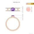 thumbnail image 4 of ANGARA Natural 0.7 Ct. Amethyst with Diamond Classic Stackable Ring in 14K Rose Gold for Women (Ring Size: 12), 4 of 9