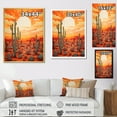 thumbnail image 4 of Designart "Dusk Cactus Silhouettes I" Cactus Floater Framed Canvas Wall Art, 4 of 5