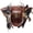 Brown, variant on Tricorne Pirate Hat with Feather Vintage Colonial Style Party Hat 56-58cm