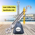 thumbnail image 3 of Tensor Lsqurel 10PCS Gancho y ojo de tensor de acero inoxidable 304 Heavy Duty M4 M6 M8 M10 Tensor Hardware de vela de sombra ajustable para apretar alambre de cable de metal 5/32 1/4 5/16 3/8, 3 of 5