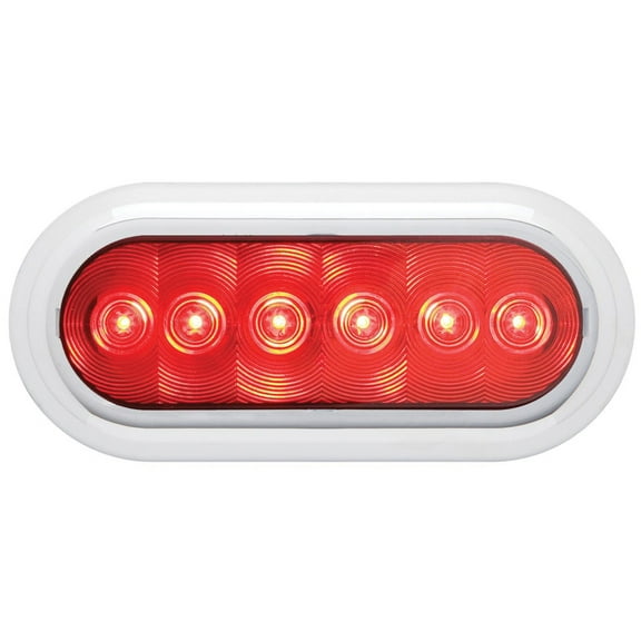 Optronics STL73RK Red Stop/Turn/Tail Light With Chrome Flange Cover