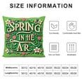 thumbnail image 5 of Throw Pillow Cover Pink Flowers Pattern Decorative Pillow Covers Spring Quote Linen Outdoor Indoor Sofa Cushion Cover, 5 of 5