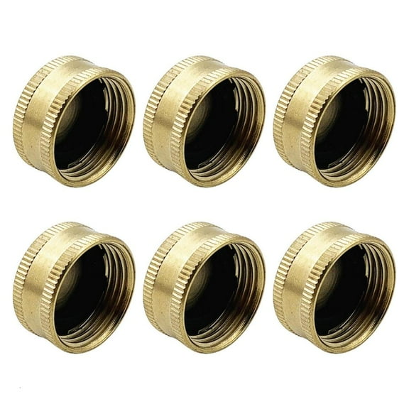 WE-POLUJ 6pcs Brass Propane Tanks Caps Propane Tanks Sealing Caps Propane Bottle Caps set