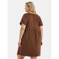 thumbnail image 2 of Terra & Sky Women's Plus Babydoll Knit Dress, Sizes 0X-5X, 2 of 4