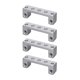 thumbnail image 4 of Soportes de servo de 4 piezas, soporte de inclinación de la bandeja del engranaje de la dirección para el barco del coche 2 cabezas 90 grados 3205-0001-0002, diseño de doble cabeza, 4 of 14