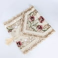 thumbnail image 4 of Contemporary Style Table Runner Simple embroidery table runner; Design Embroidery Flower Tablecloth Floral Runner, Pink, 40x150cm, 4 of 9