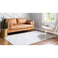 thumbnail image 2 of Unique Loom Matrix Trellis Collection Modern Triangular, Geometric, Lattice Area Rug (3' 3 x 5' 3 Rectangular, Ivory/ Gray), 2 of 5