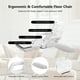 Gymax Canapé Pliant Blanc Chaise Longue Canapé-Lit avec Accoudoirs et Oreiller – image 8 sur 10