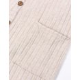thumbnail image 6 of Cardigans for Women Solid Long Sleeve Ribbed Knit Open Front Button Lightweight Fall Cardigan with Pockets Cogild, 6 of 9