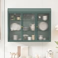 thumbnail image 3 of 3 Door Arched Glass Cabinets | Add Sophistication to Home Spaces | Durable Glass + Metal Build | Organize Items Securely, 3 of 6