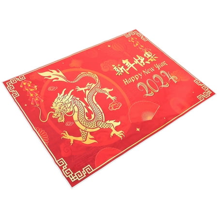 Image of Zodiac Dragon Backdrop 2024 New Year Background Spring Festival Backdrop Photo Prop