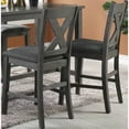 thumbnail image 2 of Simple Gray Counter Height Dining Chairs / X Back Design and Cushioned Seats, 2 of 6