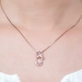 thumbnail image 5 of Soumake Elegant Women Rhinestone Faux Opal Cat Pendant Necklace Long Chain Party Jewelry, 5 of 6