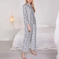 thumbnail image 3 of Daiia Blue Dandelion for Women's Long-Sleeved Pajama Set – Soft & Comfortable Sleepwear Button-Up Pajamas Cozy Lounge Wear-Medium, 3 of 7