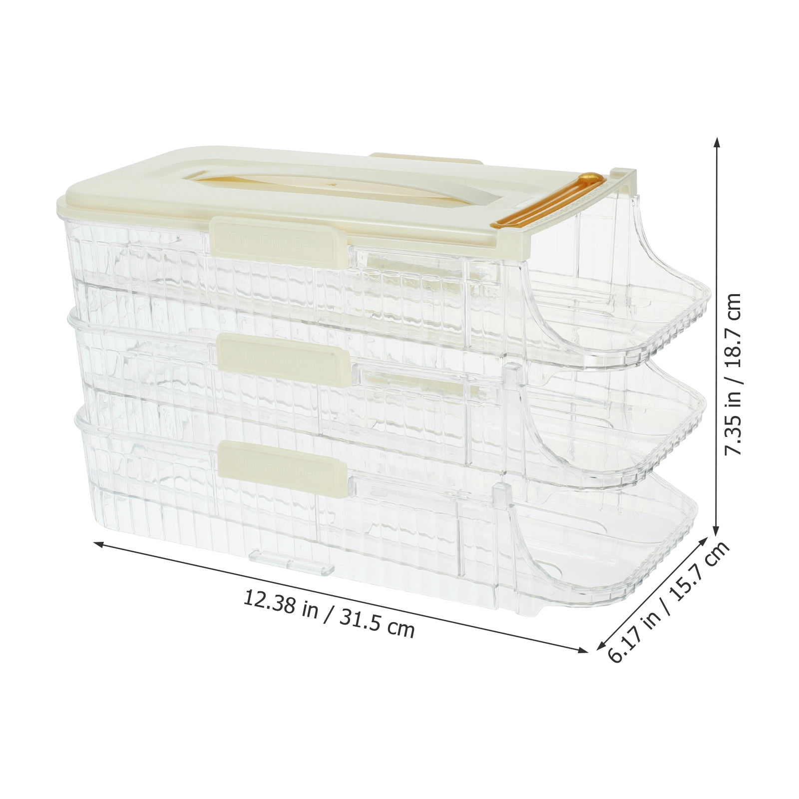 HEMOTON Transparent PP Egg Holder for Refrigerator with Durable Plastic and Smooth Edges 3 Layers