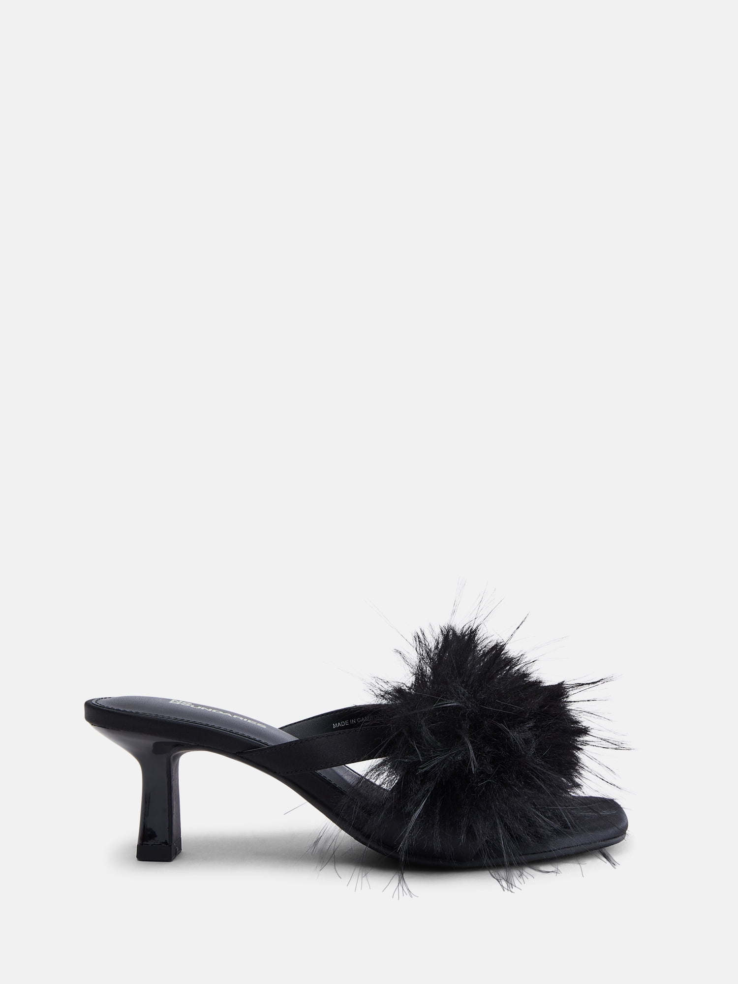 No Boundaries Women's Faux Feather Dress Heels