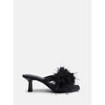 thumbnail image 2 of No Boundaries Women's Faux Feather Dress Heels, 2 of 6