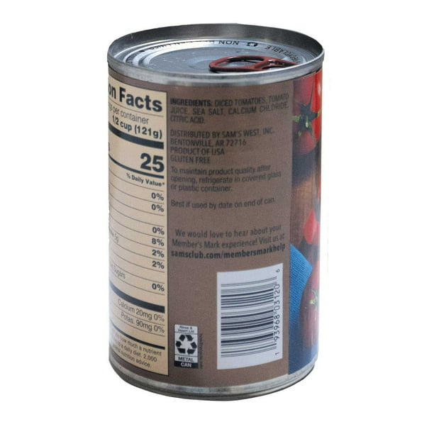 Member's Mark Diced Tomatoes in Tomato Juice, 14.5 oz., 12
