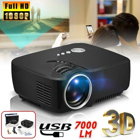 1080P Full HD Projector Home Theater Cinema LED 3D VGA USB