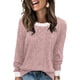 thumbnail image 2 of Camisas de Larga para Mujer, Suéteres, Conjuntos de Otoño, Bloques de Color, Ropa de Invierno, Elegantes, Informales, Suaves. Rosa L, 2 of 7