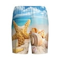 thumbnail image 5 of Easygdp Beach Starfish Shell Men's Short Pajama Pants, Sleep Shorts, Household Pants, Casual Pants with Pockets - X-Large, 5 of 9