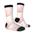 thumbnail image 4 of Yiaed Pink Marble Print Great elasticity Crew Socks Sports socks for Men and Women, 4 of 5