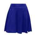 thumbnail image 3 of DJskiyers Women's Casual Midi Skort Basic A Line Skirt Knee Length Loose Fit Skort Flared Pleated Skirt Mini Skater Skirt with Shorts, 3 of 4