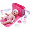 "La Newborn 13"" Life-Like All-Vinyl Baby Doll Diaper Bag and Accessory Gift Set"