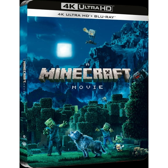 UN FILM MINECRAFT - STEELBOOK 3 (Blu-ray) Jason Momoa Jared Hess
