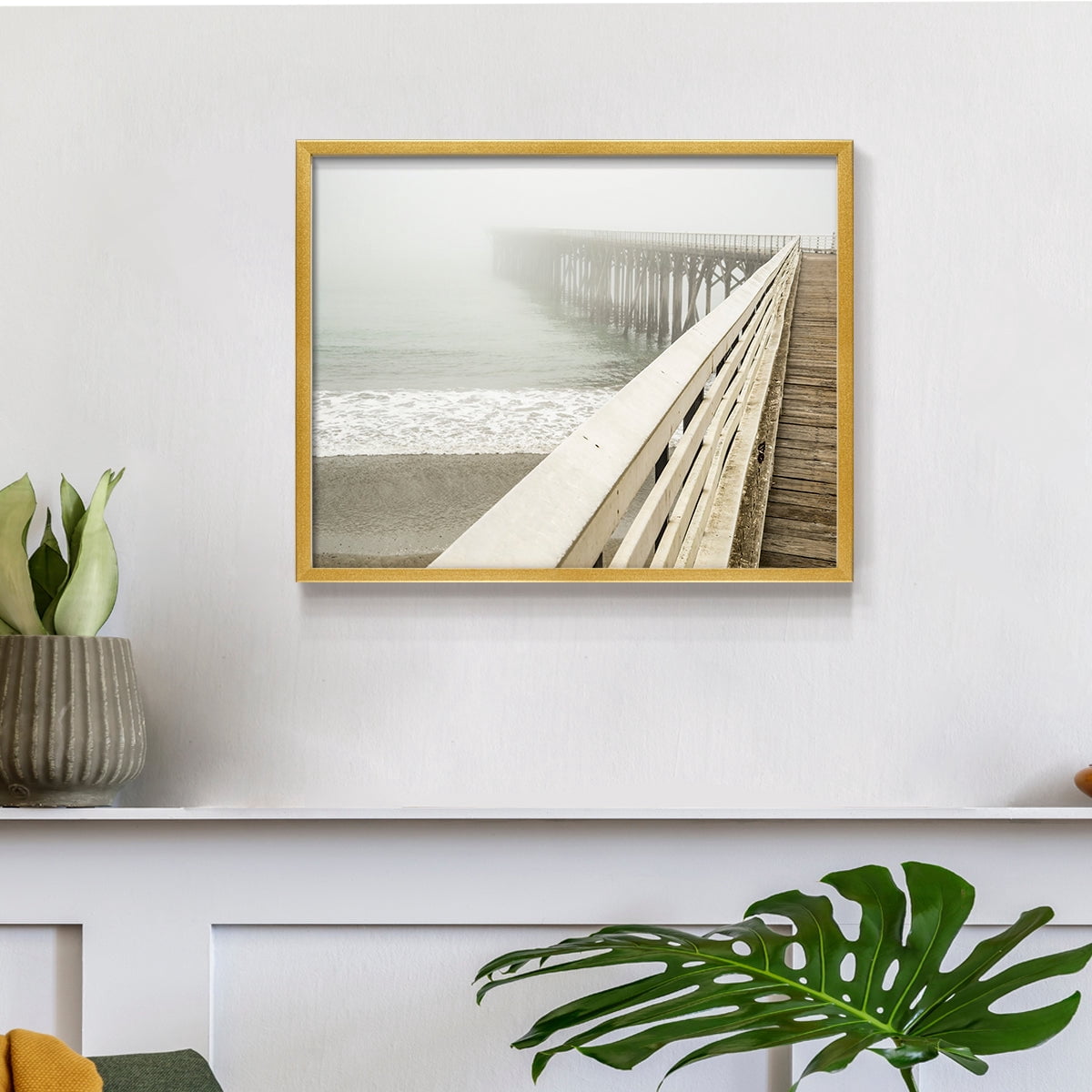 San Simeon Wharf by Danita Delimont - Restickable Framed Giclée Print