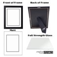 thumbnail image 2 of HMTtie 9.25 x 13 Magazine Frame with Full-Strength Glass, Holds Up To A 1/4" Thick Media, Magazine Wall Display with Installed Hangers for Easy Mounting, Black Frame with White Mat, 2 of 9