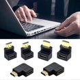 thumbnail image 3 of 6pcs Hdmi-compatible Adapter 270 90 Degree Right Angle Gold Plated 4k Hdmi-compatible Male To Hdmi-compatible Female Converter For Monitor, 3 of 4