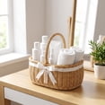 thumbnail image 6 of Yakvarog Handwoven Rattan Flower Girl Basket, Lightweight Wicker Basket with Bows & Handle, Pearl Detail, Summer Wedding, Bridal Shower, Petal Toss, Bridesmaid Gifts & Home Decor, 6 of 6