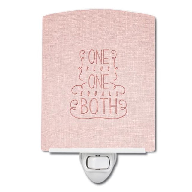 Carolines Treasures BB5461CNL One Plus One Equals Both Ceramic Night Light