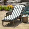 thumbnail image 3 of ARDEN Outdoor Chaise Lounge Cushion 72 x 21, Stone Grey Cabana Stripe, 3 of 11