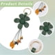 thumbnail image 5 of Llavero de flores de cuero genuino con diseño bohemio, borla floral verde oscuro, llaveros de aleación, dijes, colgantes, accesorios para llaveros., 5 of 9