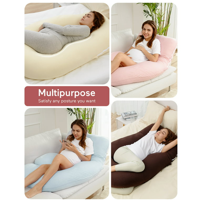 Milliard U Shaped Total Body Support Pillow Memory Foam with Cool,  Breathable and Washable Cover- 54 Inch