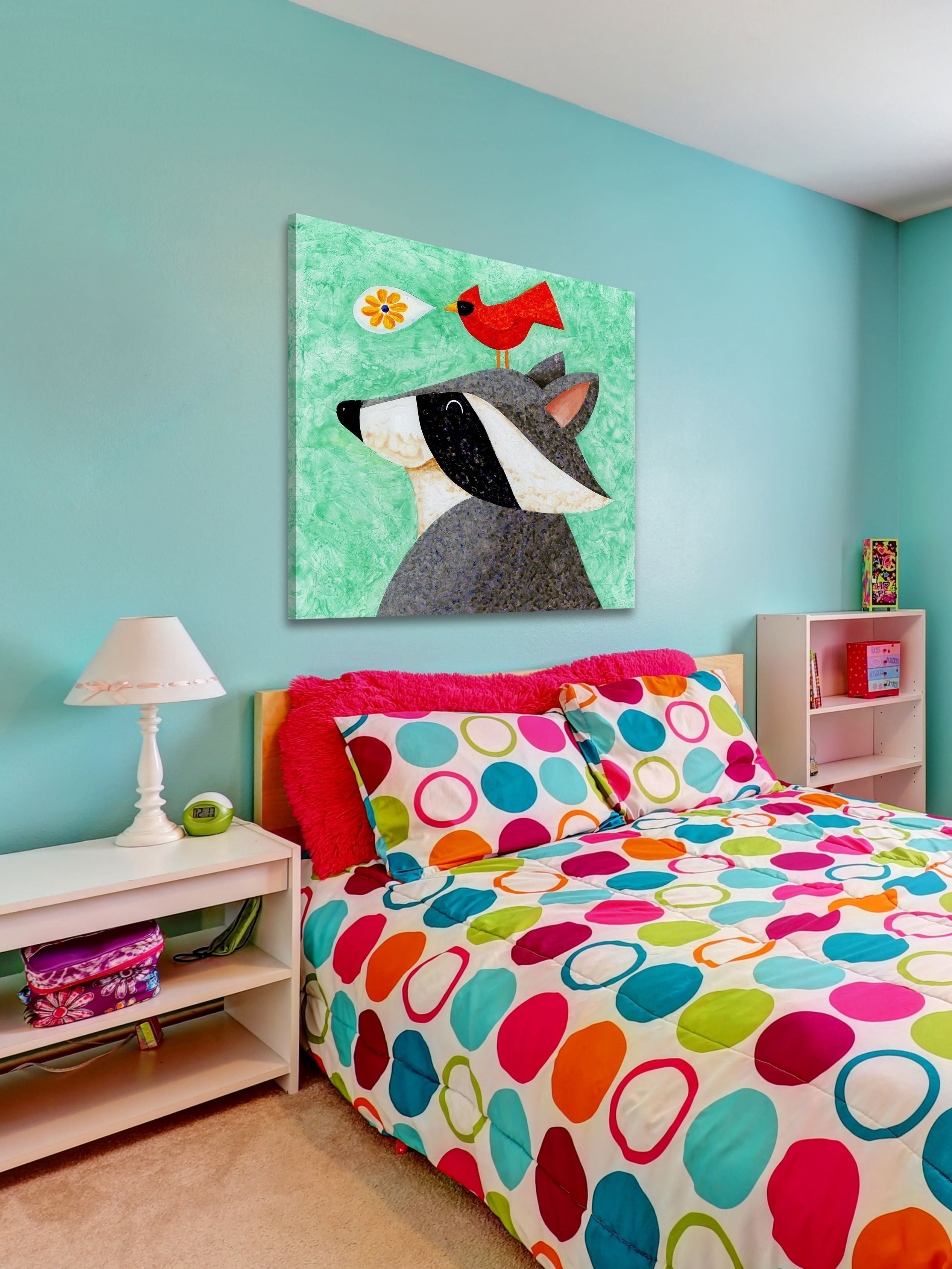 "Recital for Raccoon" Painting Print on Wrapped Canvas