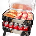 thumbnail image 5 of Penguin Double Layered Insulated Lunch Bag with Two Compartments - Large Capacity Hand Carry Meal Bag, 7.1x11.4x16.1 inches, 5 of 6